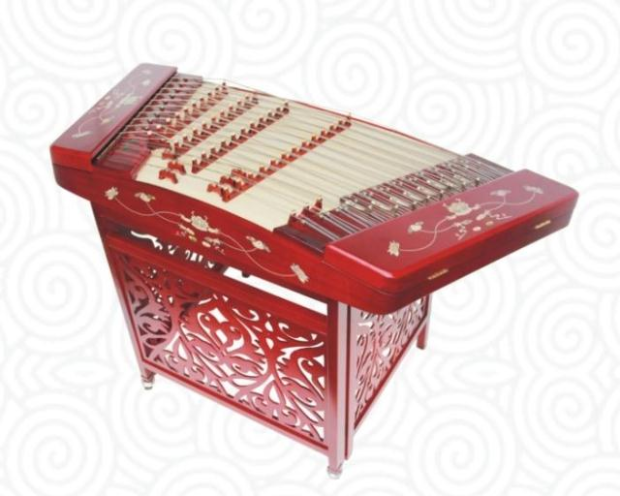 ZCH-Y008 centuries-old character number Zhang Changzyanqin preferred the red wood paste engraving 402 Yangqin