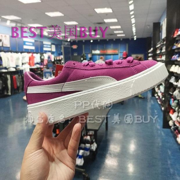 PP mua PUMA PUMA Nền tảng dày trắng hồng đỏ tăng giày thường giày nữ giày sneaker năm 2021