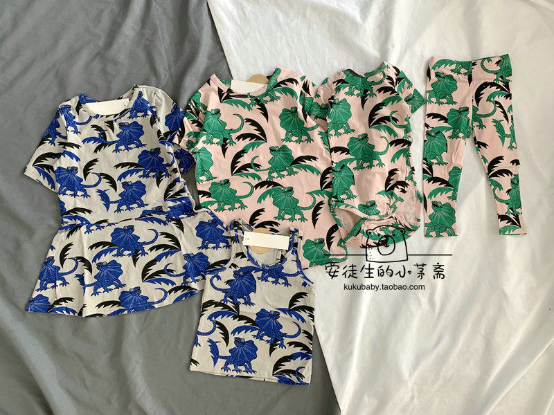 2019 New Pints Bursting Children's Dinosaur Series Vest T-shirt Foreign Loaded Pants Shorts