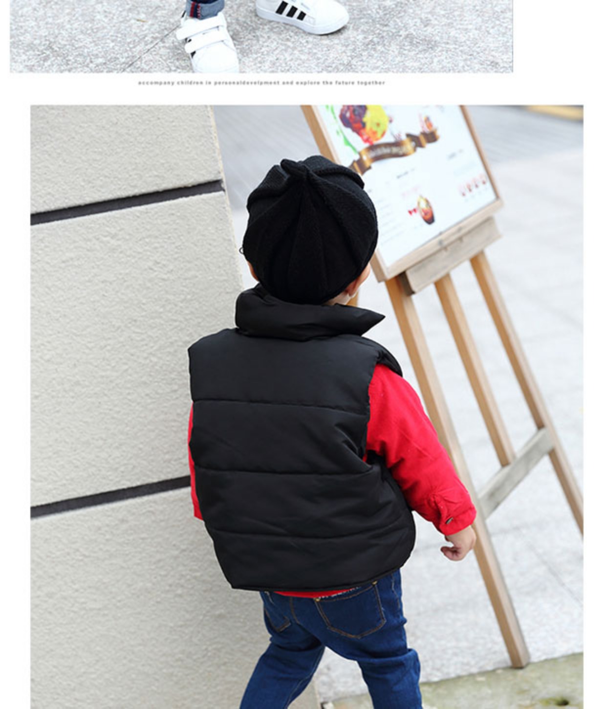 Áo vest trẻ em cotton 2018 phiên bản mới của Hàn Quốc mùa đông dày đứng cổ áo bé trai và bé gái mặc vest màu rắn áo gile trẻ sơ sinh