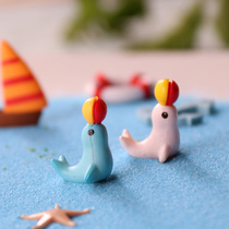 Micro landscape sailboat seal Mediterranean style small ornaments diy handmade accessories multi-meat flower pot decoration materials