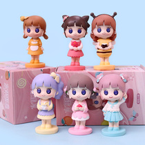 Cartoon Girl Girl Blind Box Handmade Doll doll Desktop Birthday Cake Decoration Pendulum Christmas Gift