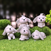 Cute Cartoon Pituitary Ears Small Dogs Blind Box Paparazzi Microscape Multimeat Plant Flower Pot Tabletop Décor Small Pendulum