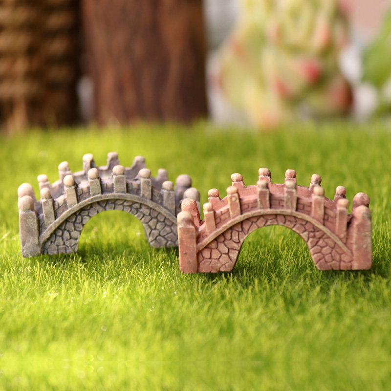 Simulation Stone Arch Bridge Resin Pendulum Decorated Steps Staircase Tree Stumps Microlandscape Multimeat Potted Diy Material Decorations