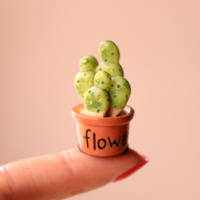 Super mini-small pot fixture resin cactus pot pot model multi-meat pot diy material desktop decoration