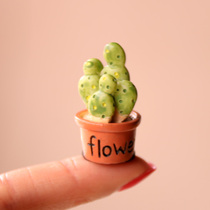 Super Mini Bonsai ornaments resin cactus potted model multi-meat flowerpot diy material desktop decorations