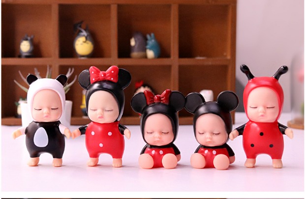 Túi mù hộp mù Chubby búp bê ngủ bé trang trí bánh Ngủ bé dễ thương hoạt hình chữa bệnh hệ thống trang trí đồ dcor giá rẻ