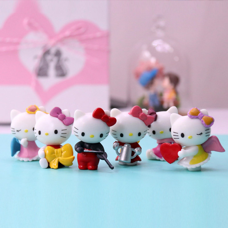 Angel Kitty Suit Toy Swing Piece Teenage Girl Princess Hearts Doll Tabletop Cake Swing Piece Adornment Blind Bag Blind Box 