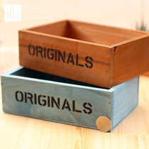 zakka retro old wooden box home storage letter small wooden box simulation meat potted flower pot flower pot