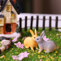 Simulation animal rabbit Micro landscape flower pot decorations small ornaments mobile phone counter wedding room decoration childrens toys
