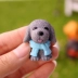 Puppy búp bê đồ trang trí Dễ thương phim hoạt hình dài tai khăn pug con chó bức tượng máy tính để bàn trong chậu trang trí bánh vật dụng dcor phòng ngủ Trang trí nội thất