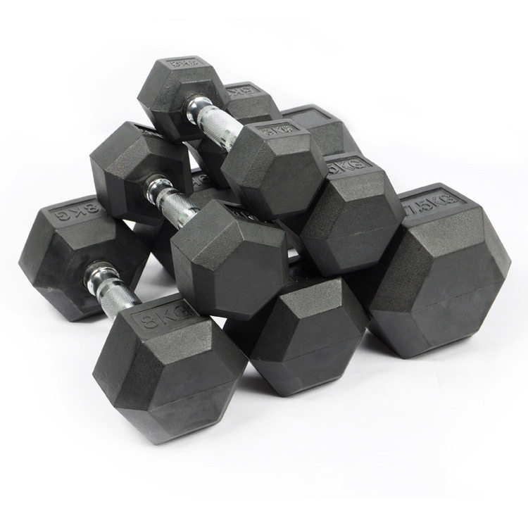 Hexagonal Cast Iron Dumbbell Ball Male Grand Fitness Sports Plating Anti-slip Handle Booster Muscle