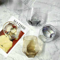 Glass glass simple home living room heat-resistant teacup juice beer glass high-value ins Wind cup water cup set