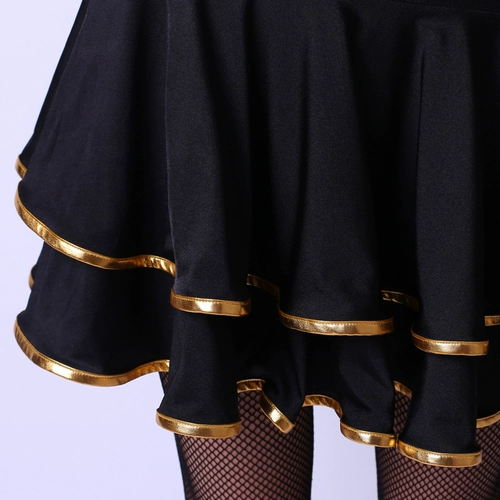 Лан Квай Фан Фанг взрослая черное золотое место - это просто эластичные куртки и выступления юбки, тренировочные латинские танцевальные юбки