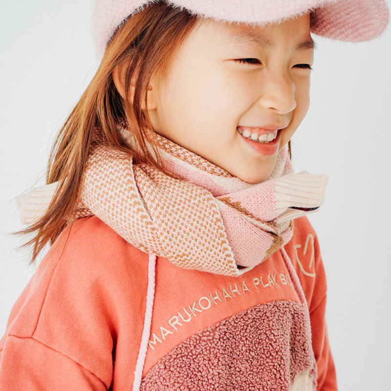 MARUKO HAHA Children's Scarf Flower Print Warm Neck