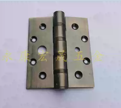 Anti-theft door Class A flat hinge stainless steel weighted bearing silent bamboo 5 inch integrated large hinge