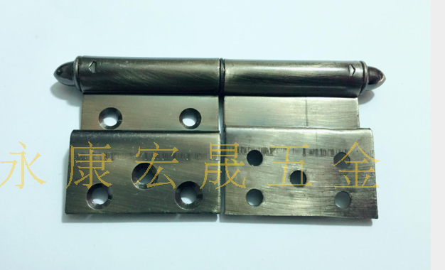 Supply BN type 5 inch flag type bending anti-theft door steel door crown head plated blue ancient hinge hinge