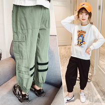 Girls overalls pants 2020 new foreign style trousers children Spring and Autumn girls 8 middle and big children 9 Primary School students ten years old