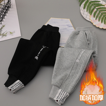 Girls long pants autumn and winter clothes foreign atmosphere 6 7 boys one 8 Plus velvet 9 thickened ten-year-old girl childrens sports