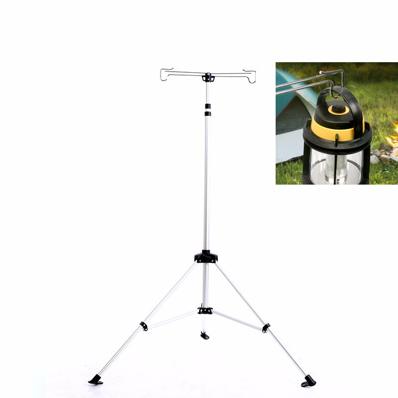 Outdoor camping telescopic lamp frame aluminium alloy multipurpose lamp frame holder multifunctional campsite triangular lamp hanger lamp hanging-Taobao
