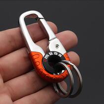 Men and women couples hanging pants waist metal keychain car stainless steel key ring personality simple holiday gift