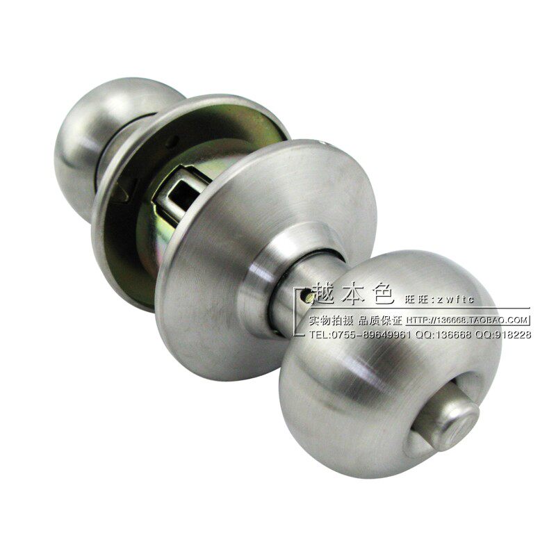 Solid Force Indoor Bedroom House Door Lock Ball Lock Spherical Lock Stainless Steel Ball-shaped Lock Spherical Lock Pure Copper Lock Core