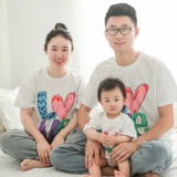 Летняя одежда, элитная футболка, семейный стиль, популярно в интернете, в западном стиле