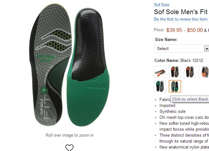 瑕疵 SOFSOLE Shu chân tốc độ âm nhạc chân phẳng chỉnh chân bên trong và bên ngoài nam giới và phụ nữ có thể cắt hỗ trợ arch lót miếng lót mũi giày silicon
