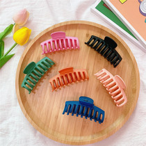 INS Han Feng cute ma wei jia matte color bath hairclip paint large gripper wash my face and brush my hair hairclip chic