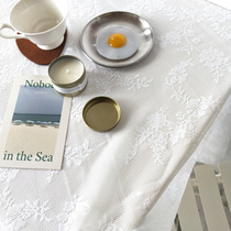 Han Feng lace pure white background cloth decoration pendulum tablecloth sand release cover cover scarf soft princess style French