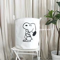 Han Feng Shulu cartoon cute little English dormitory student home storage basket dirty clothes basket waterproof canvas bucket