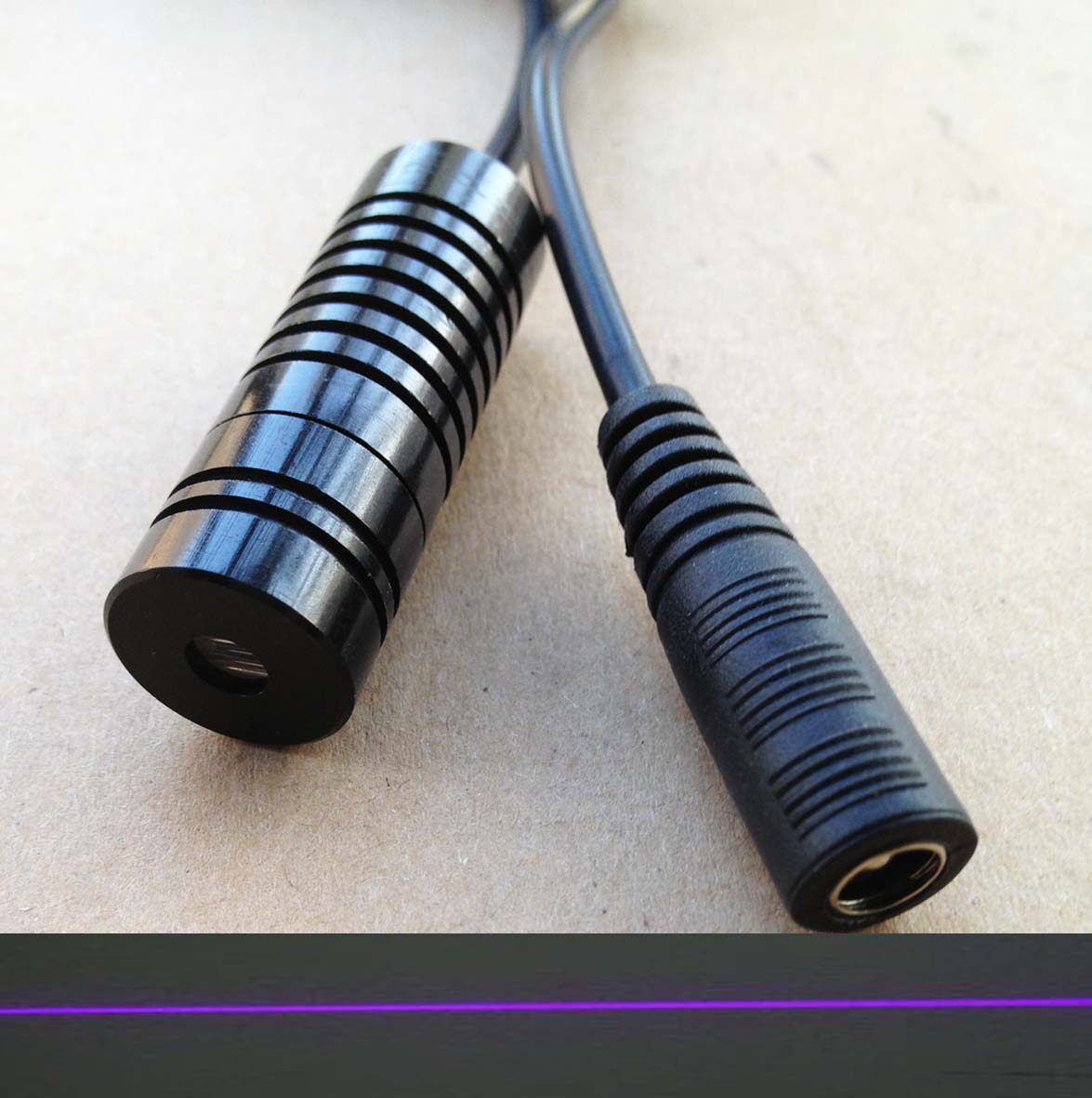 Manufacturer wholesale adjustable 3V5V100mw laser head laser light reticle purple-lined laser