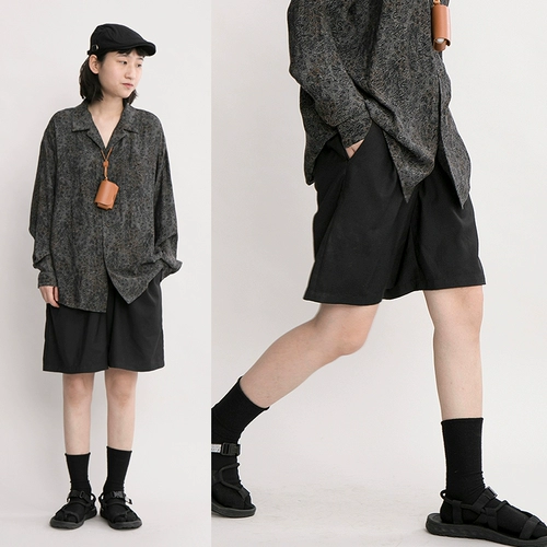 CryingCenter Шорты для повседневного костюма, которые можно носить все лето. Длинные черно-серые брюки в центре плача.