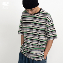 CryingCenter Green Line Basic Stripe TEE Soft Breathable Texture Cry Yelling Center