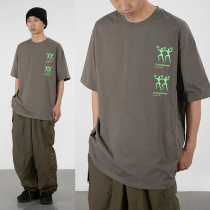 CryingCenter Subtropical Seaside Party Medium Carbon Grey Loose Short Sleeve TEE Crying Center