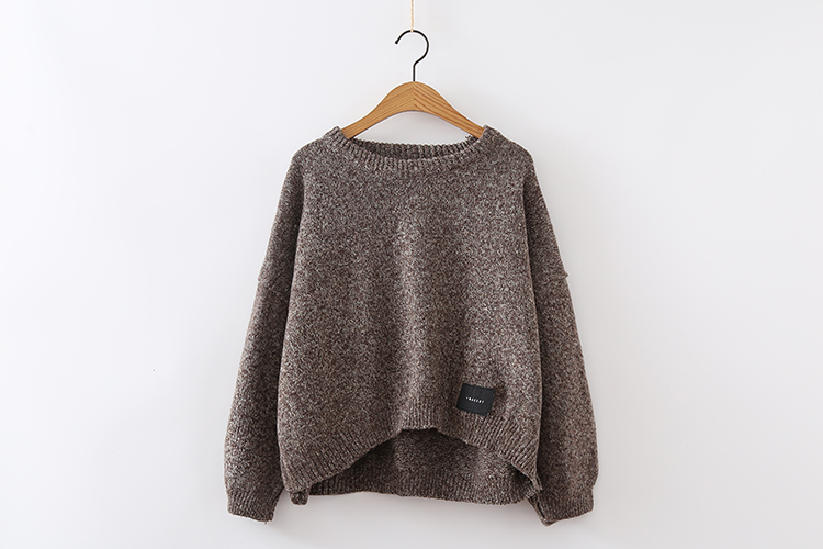 solid color loose pullover sweater nihaostyles clothing wholesale NSSX88971