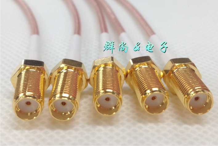 Original IMPORTED SMA SINGLE HEAD SMA CONNECTION WIRE SMA FEMALE HEAD OUTER SCREW INNER HOLE 15CM SMA-KY-178