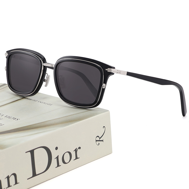 Dior Sunglasses Diorblacksuit S18F Trendy Square Frame Metal Fashion Sunshade Sunglasses