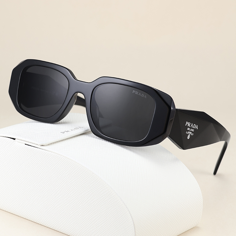 Prada Sunglasses 0Pr 17Wsf, the Same Style as Qi Wei and Li Xian, with Letter Logo, Fashionable and Stylish Sunglasses