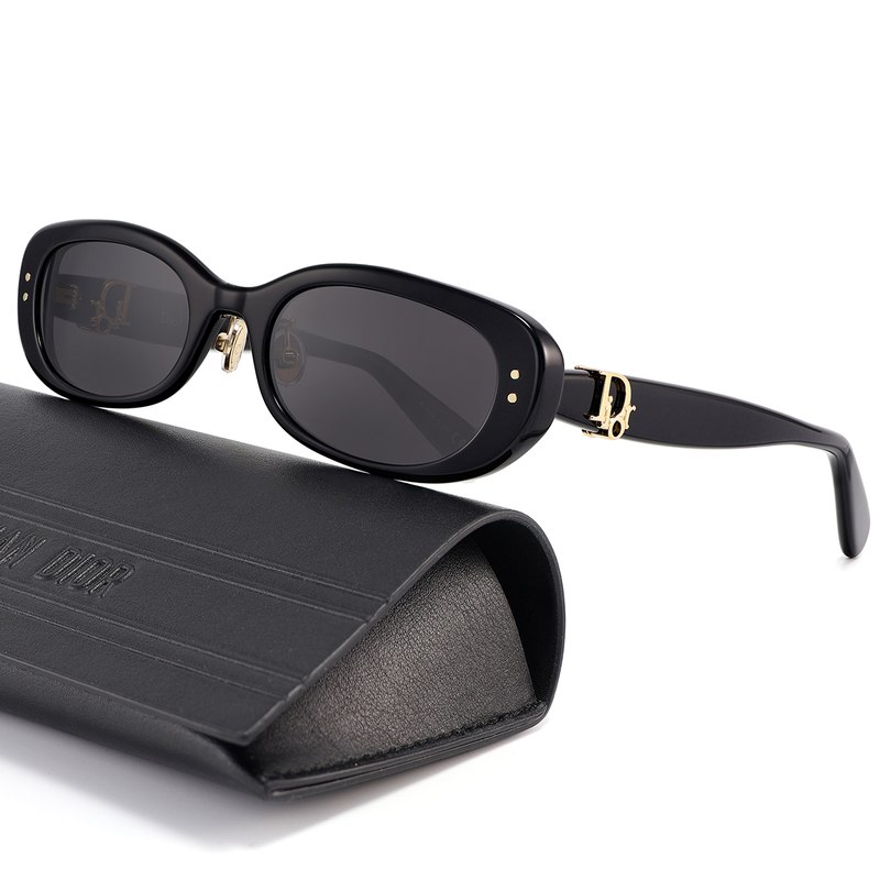 Dior Oblique B1F Women's Oval Narrow Frame Fashionable High-End Gold Label Sunglasses Dior Oblique B1F Women's Oval Narrow Frame Fashionable High-End Gold Label Sunglasses