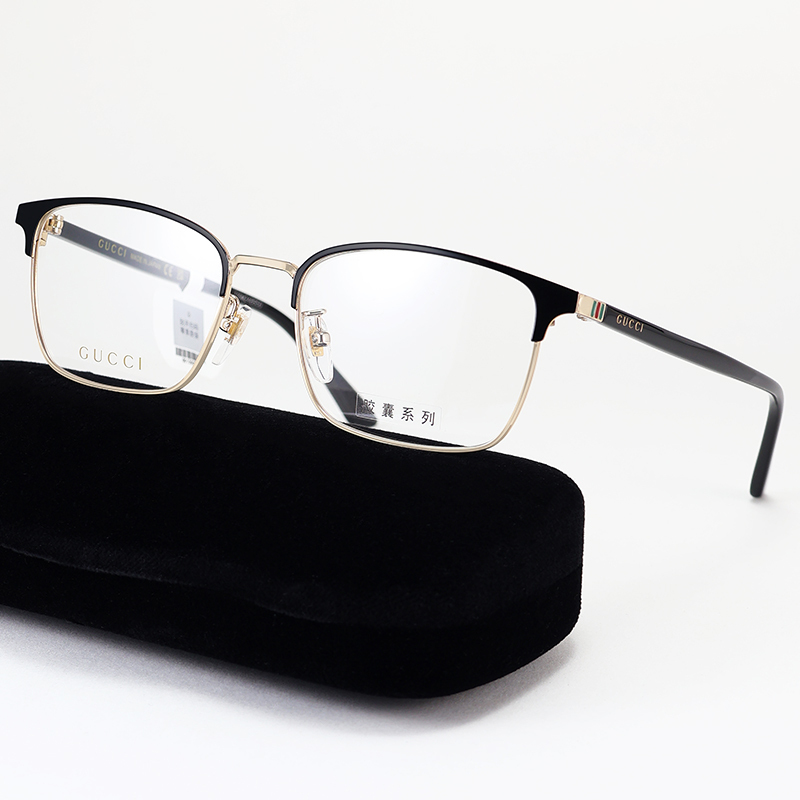 Gucci Eyeglass Frame Gg1124Oa Business Casual Full-Frame with Eyebrow Line, Can Be Fitted with Prescription Lenses, Capsule Series
