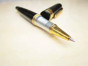 金豪 [宝珠笔签字笔商务办公加重加粗金属笔杆签名笔黑色商务笔0.5]