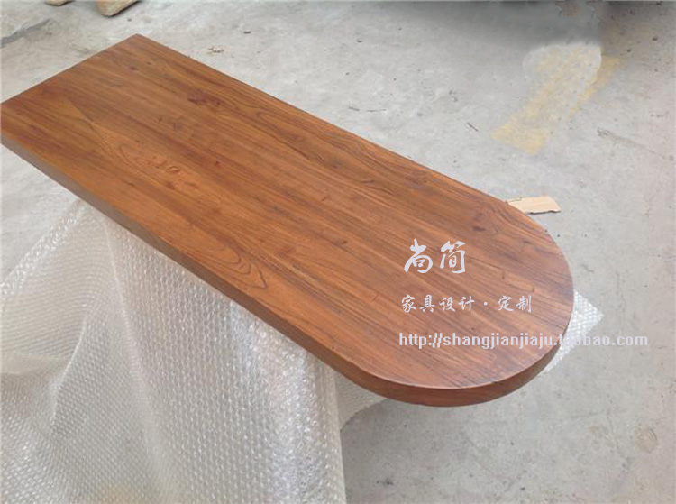 Ván gỗ nguyên khối đầy đủ Cửa sổ ván gỗ Bàn gỗ thanh bàn tùy chỉnh bàn cũ Đồ gỗ tùy chỉnh - Bàn / Bàn bàn chân sắt mặt gỗ