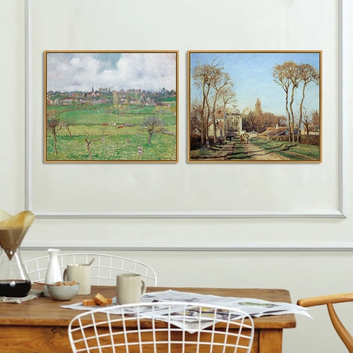 [Купить один, получи один, получи один бесплатный] Бишарао в стиле ландшафт знаменитая внутренняя декоративная живопись с твердым деревом картины.