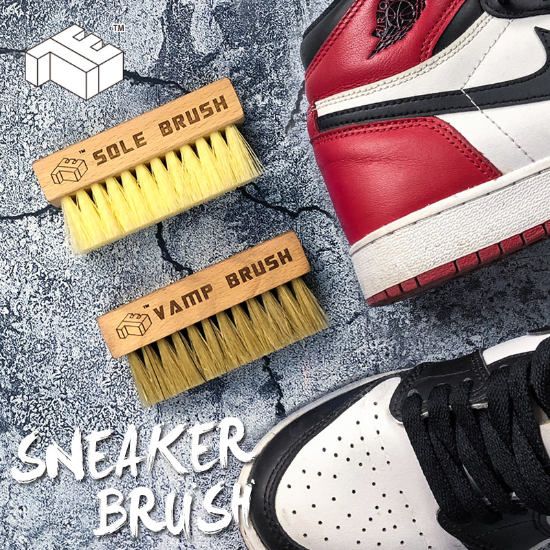 Small white shoes slip skin cleaning shoes brush AJ shoes horse fur soft fur swine soft fur shoe nose brush