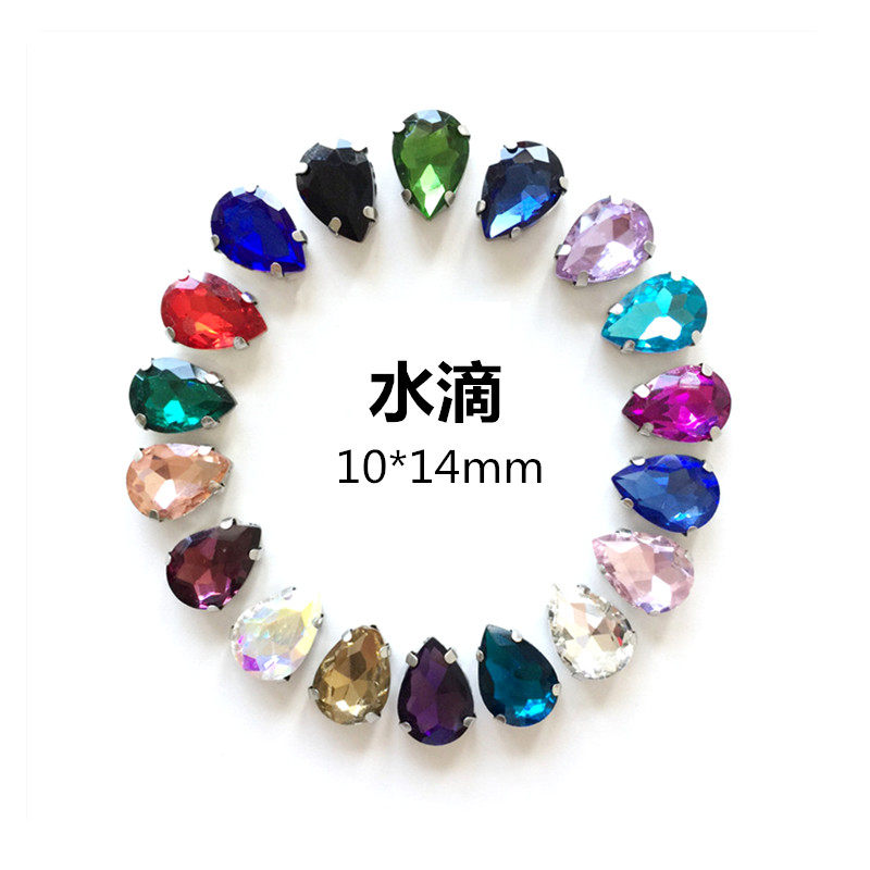 10 * 14 water drop hand-stitched dress women's water drill supplements drill wedding dress cashmere sweatshirt DIY Decorative Accessories Clothing Accessories