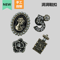 2022 New crocs Cave Dongle Shoes Shoes Upper Adornment Alloy DIY Creative Matching Metal Series
