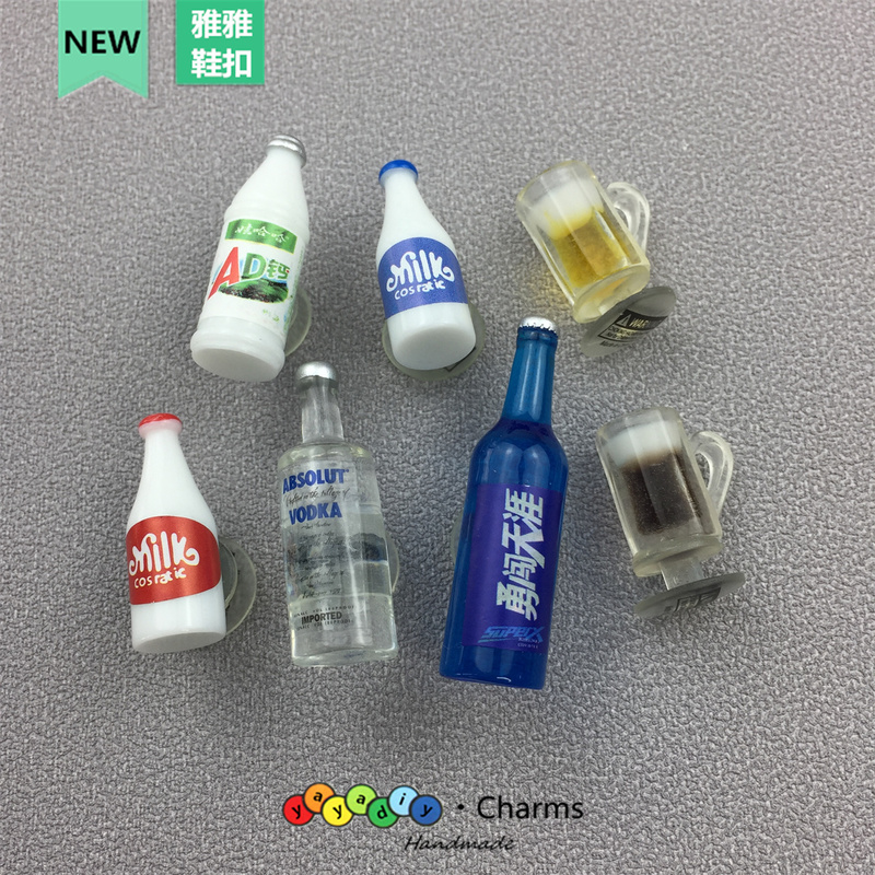 Super Cute and Adorable! Compatible with Crocs Mini Drink Bottle Shoe Charms, DIY Detachable Shoe Decorations