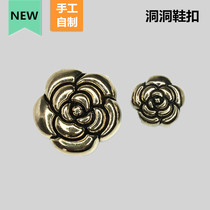 2022 new Jaydiy dongle shoe alloy 100 lap shoes buckle crocs beach shoe upper retro decoration accessories