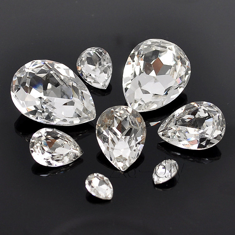 Drop-type complement drill white transparent glass drill profiled drill tip bottom silver plated DIY hairpin mobile phone sticker drilling accessories